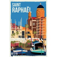 AF219- Lot de 5 Affiches Saint Raphael- 20x30cm